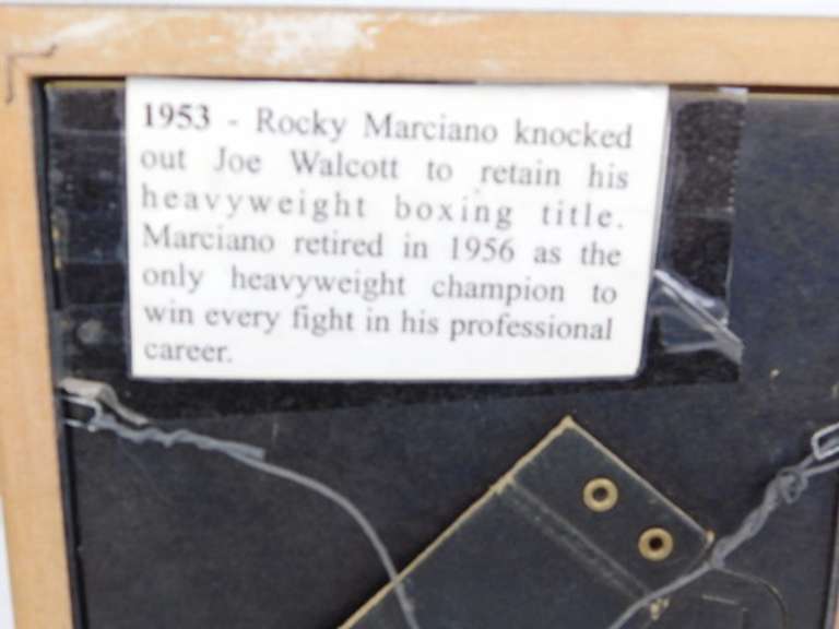 Rocky Marciano Autographed Framed Print