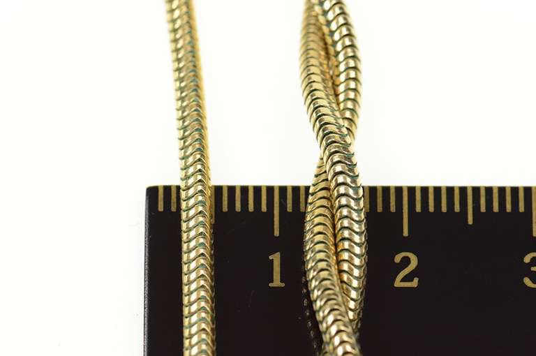 Gold Filled Retro Ornate Twist Snake Chain Collar Necklace