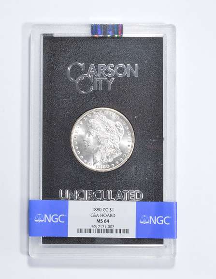 MS64 1880-CC Morgan Silver Dollar - GSA Hoard - Graded NGC