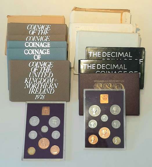 15 Various 1970 Era Great Britain Proof Sets