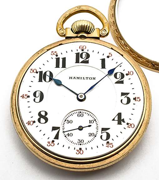 Tasteful Hamilton Gold Filled Pocket Watch