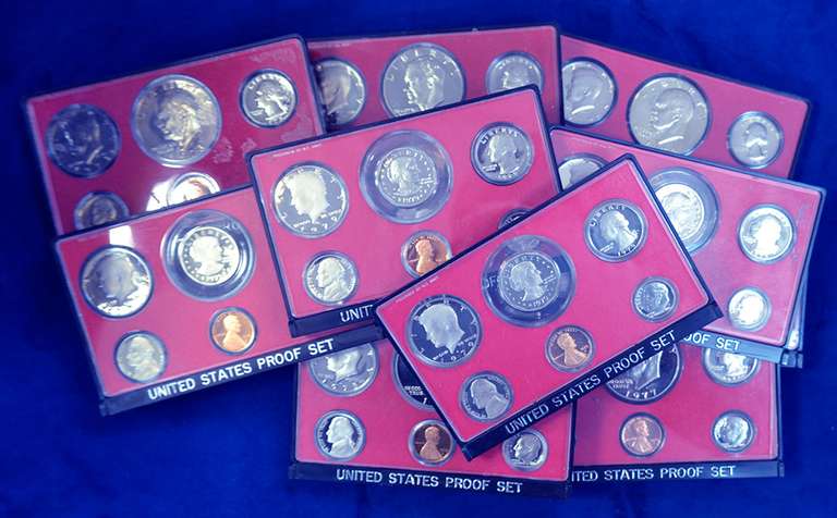 Estate Lot Of Proof Sets No  Box 11 Total