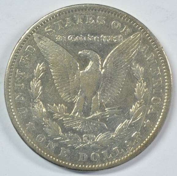 Rare key date 1901-P Morgan Silver Dollar. AU cleaned