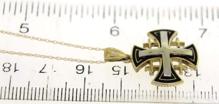 Beautiful Yellow Gold Maltese cross Necklace