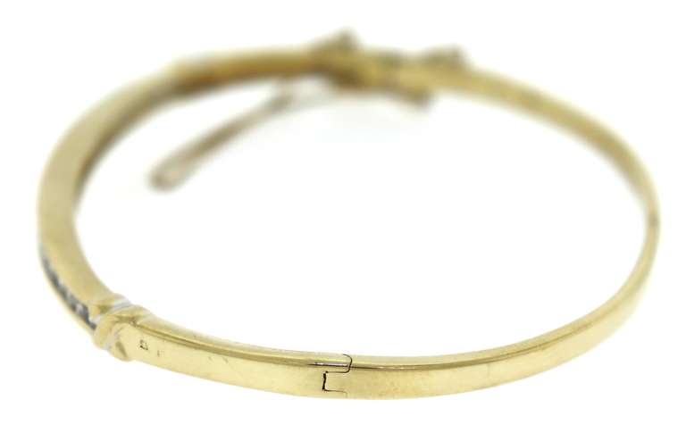 Favorite Diamond Channel Set Yellow Gold Bangle