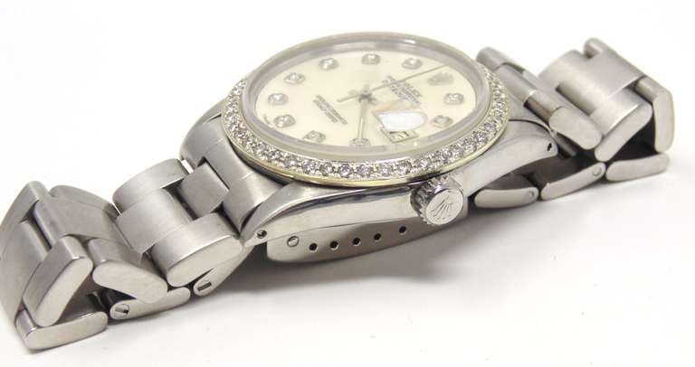 Stuning 36mm Rolex Datejust with Diamond Bezel & MOP Diamond Dial Watch