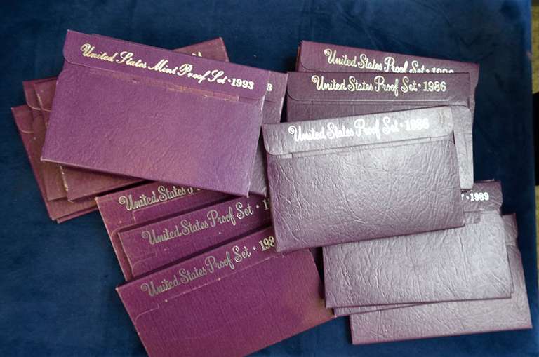 Lot Of Proof Sets From the 1980S and 1990S 17 Total