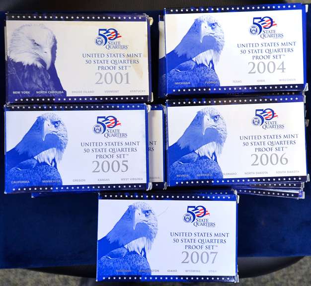 Estate Lot Of Clad Proof  Quarter  Sets