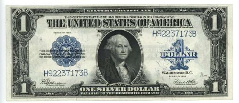 Crisp Uncirculated 1923 Large Size $1 Silver Cert