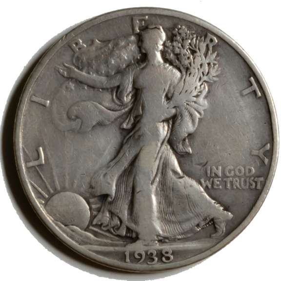 Semi Key 1938 D Half Dollar