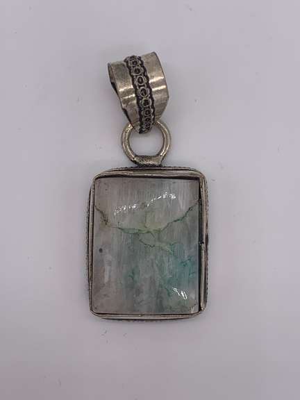 Gorgeous Natural Gemstone Silver Pendant