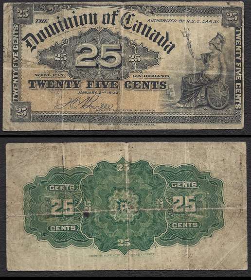 25 Cent Fractional Dominion of Canada 1900