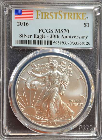 2016 Sliver Eagle PCGS MS70 First Strike