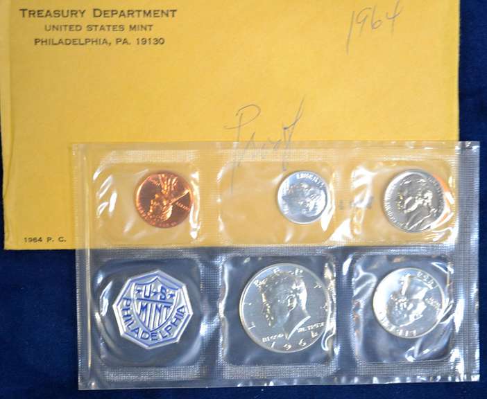 1964 PROOF SET W/ ACCENT HAIR KENNEDY HALF