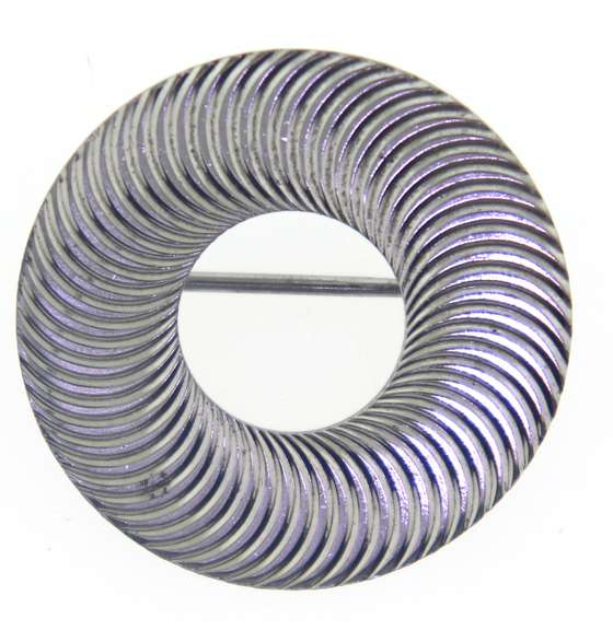 Sterling Silver Beau Sterling Signed Round circle Pin Brooch