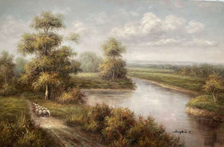 BEAUTIFUL  HAND PAINTED OIL PAINTING ON CANVAS