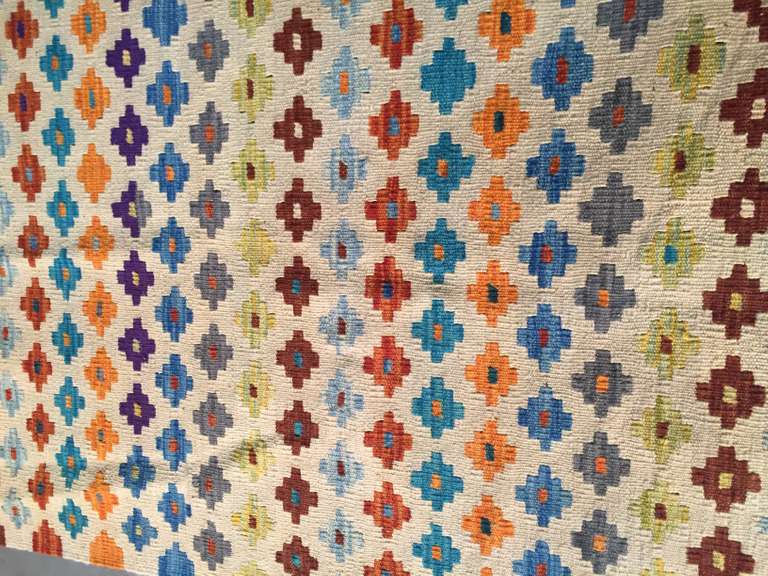 COLORFUL HAND KNOTTED KLIM RUNNER 2.9x6.6