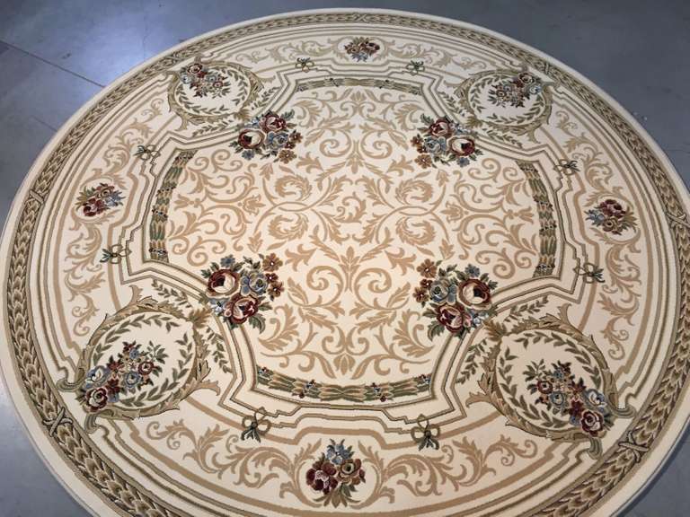 STUNNING PREMIUM  FRENCH AUBUSSON ROUND 8x8