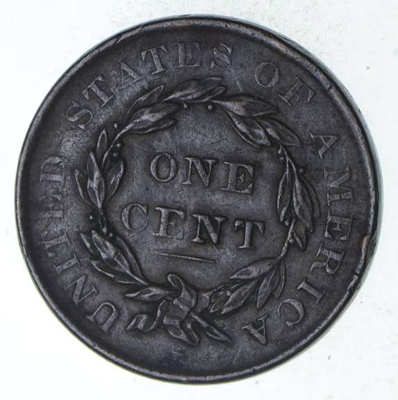 1837 Young Head Large Cent - Circulated