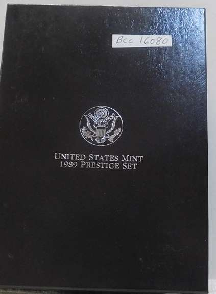 1989 Prestige Set, w/PRF Silver Dol.  This is a 7 piece set, including 2 Hf Dols.