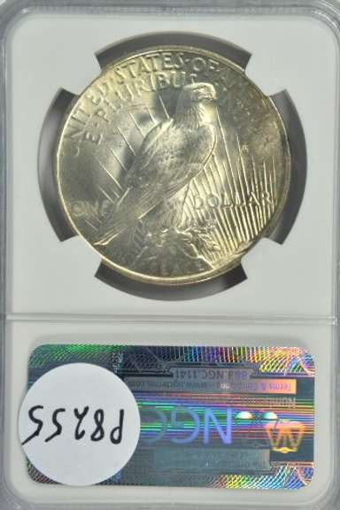 Gem BU 1922 Peace Silver Dollar. NGC MS65