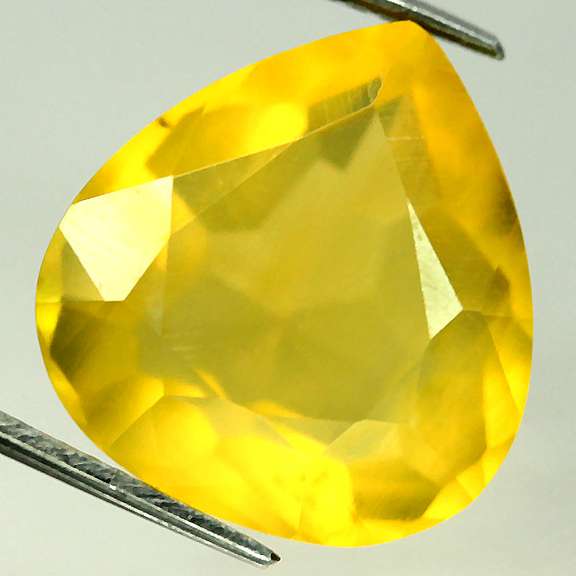 Captivating 5.98ct pear cut golden Fire Opal
