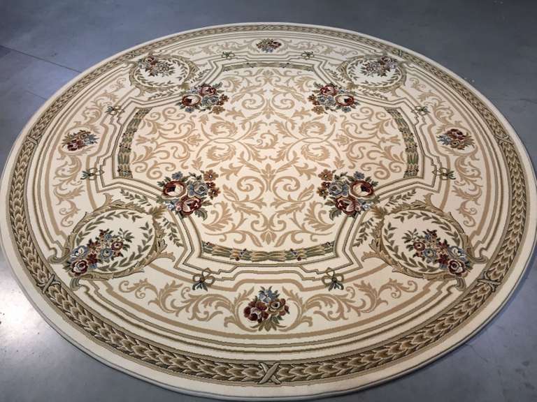 STUNNING PREMIUM  FRENCH AUBUSSON ROUND 8x8