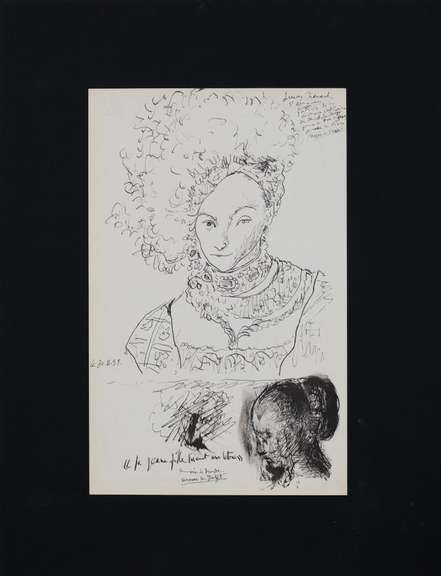 PABLO PICASSO PORTRAIT FROM SKETCHBOOK 1960