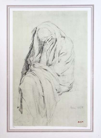 EDGAR DEGAS (AFTER) VIELLE MENDIANTE ROMAINE 1856