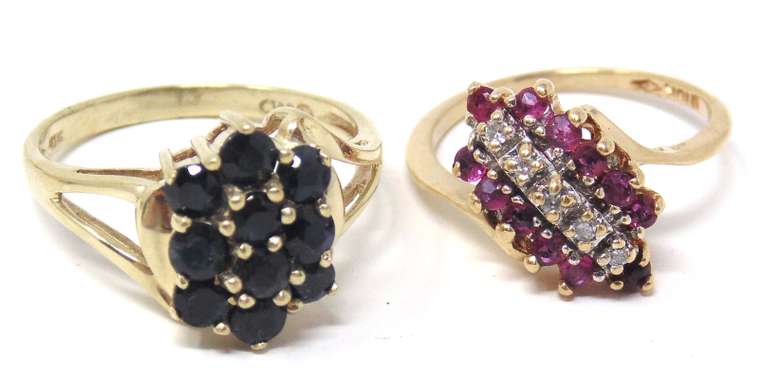 Wonderful Big Group Lot of Gemstone Rings