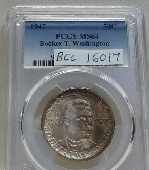 1947 Booker T Washingtom Comm PCGS MS-64  nice tone