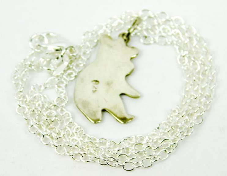 Sterling Silver Teddy Bear Pendant & Chain
