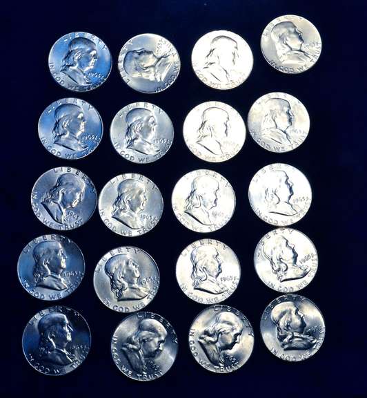 Roll of BU  Franklin Half  Dollars 1963