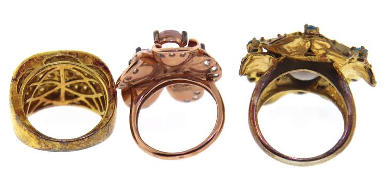 Lot of 3 Sterling Silver Rings