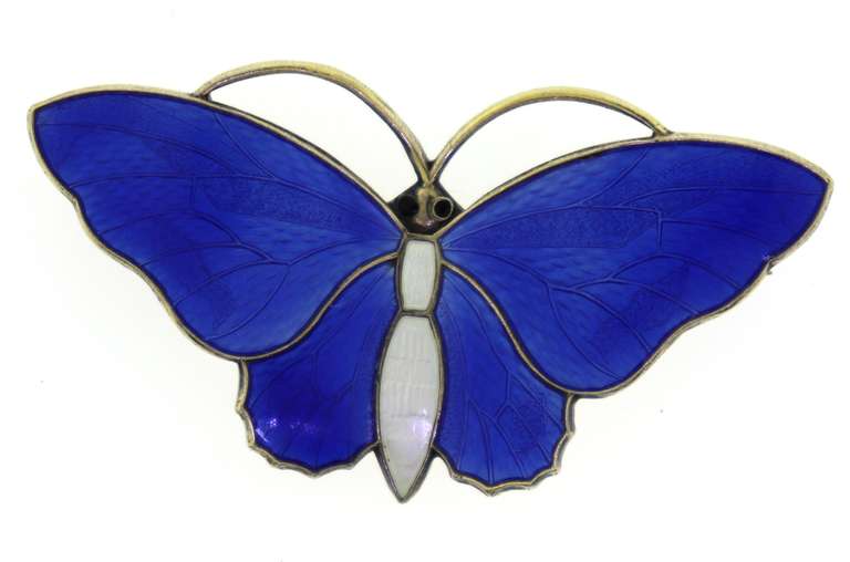 Vintage Norway Sterling Silver Butterfly PIn