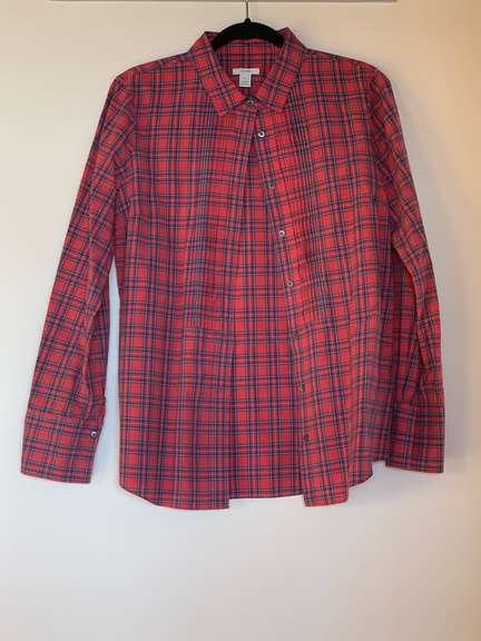 JCREW Ladies Fitted Plaid Button Down