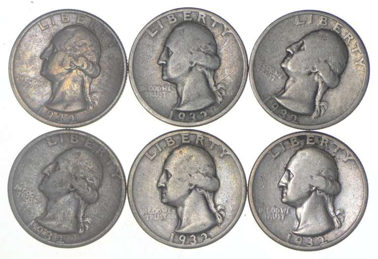 (Lot 6) 1932-D Washington Quarters