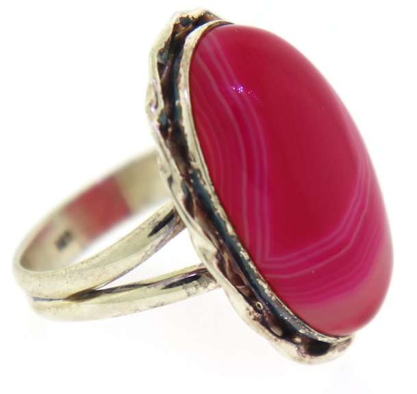 Sterling Silver Pink Gemstone Ring