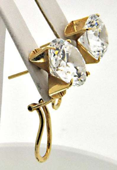 14K GOLD LADIES HUGE CZ RING WITH MATCHING STUDS