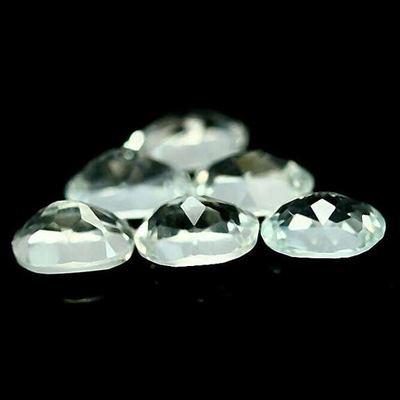 Glittering 5.87ct UNHEATED diamond white Topaz set