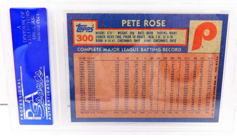 1984 Pete Rose Graded 8NM-MT Baseball Card