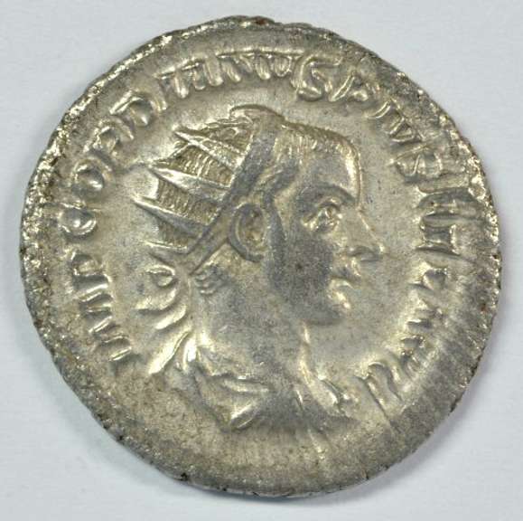 Near Mint Gordian III Roman Silver Piece, 238-244 AD