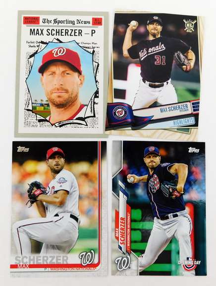 4 Max Scherzer, Nationals Baseball Cards