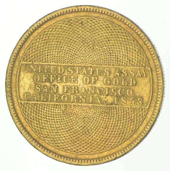 1853 $20 U.S. Assay Office San Francisco, California Gold Coin