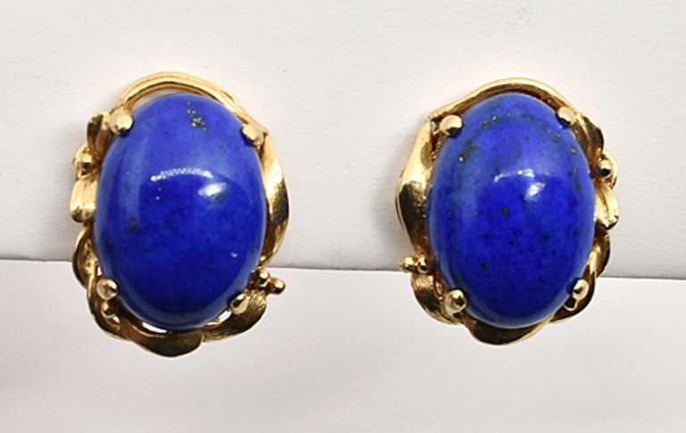 Delightful Pair of Lapis Earrings
