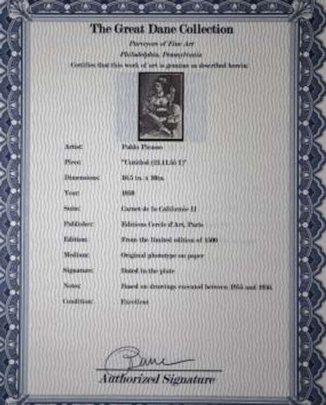 PABLO PICASSO UNTITLED (21.11.55 I) 1959