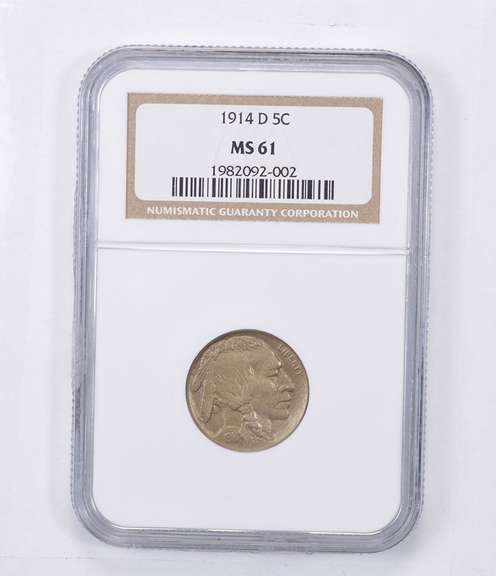 MS61 1914-D Indian Head Buffalo Nickel - Graded NGC