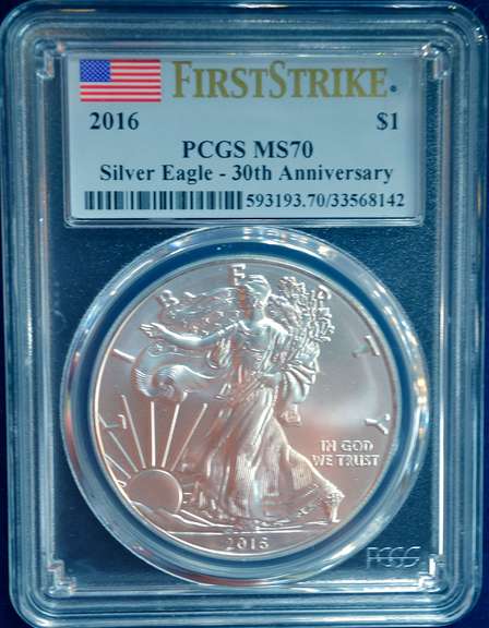 2016 Sliver Eagle PCGS MS70 First Strike
