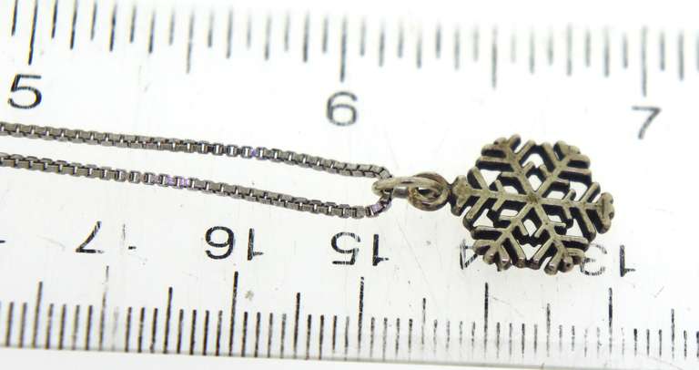 Italian Sterling Silver Snow Flake Pendant