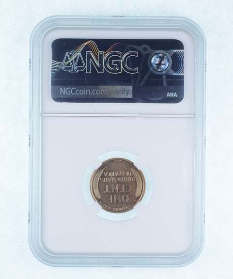 AU55 BN 1909-S VDB Lincoln Wheat Cent - Graded NGC